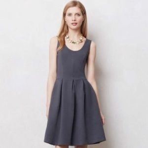 Bordeaux Anthropologie Skater Dress w/Pockets Sz L